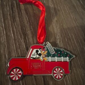 2025 Mickeys Very Merry Christmas Party Disney Red Truck Ornament